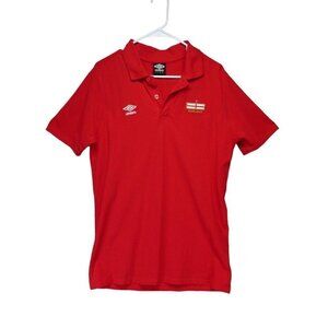 England Team Soccer Football Polo Shirt Training Umbro Original Sz L Logo